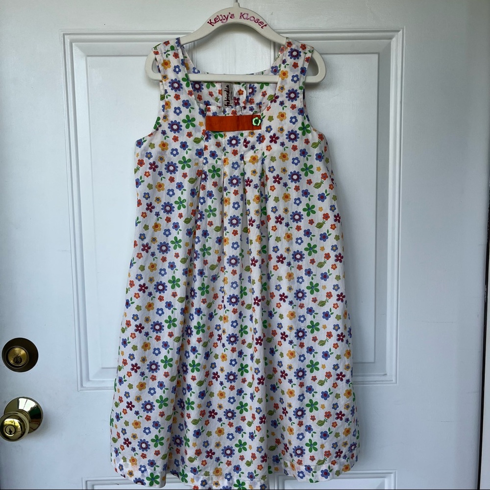 •Fabindia• Girl’s Lightweight Floral Cotton Dress - Size 8-10